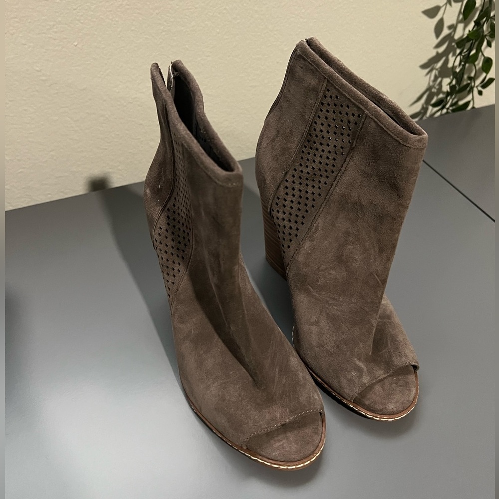 Gianni Bini Suede Peep Toe Bootie